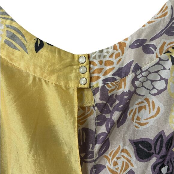 Y2K Yellow Floral Mini Dress 2000s Aesthetic, Cottagecore & Coquette Style - Picture 6 of 10